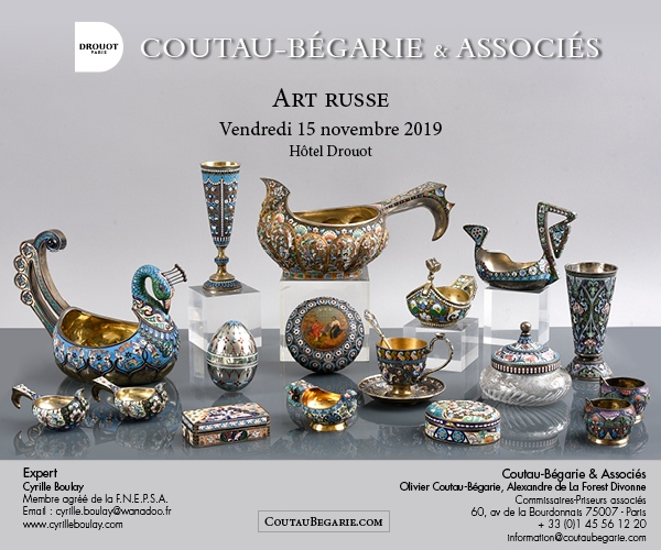 Affiche. Paris. Vente Art russe. Couteau-Bégarie & Associés. 2019-11-15